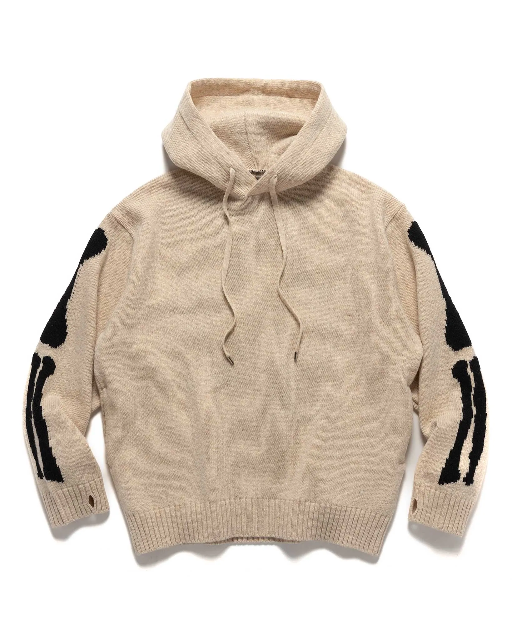5G Wool BONE Hood Sweater Ecru