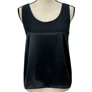 90s Black Satin Top Size 8