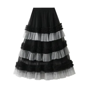Autumn Winter Tiered Skirt