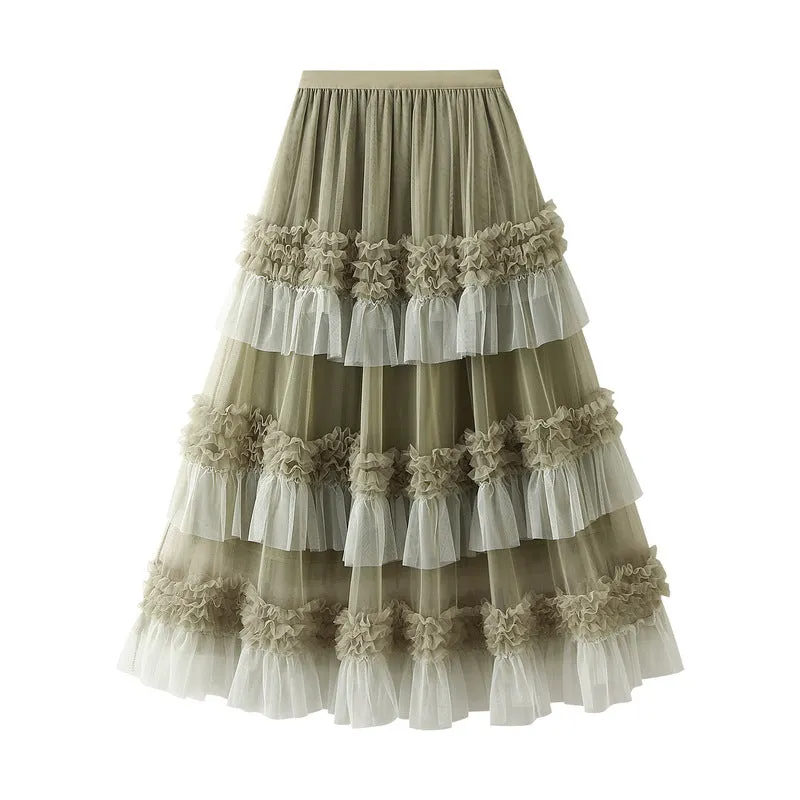 Autumn Winter Tiered Skirt