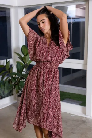 Bishop And Young Playing Favorites Sienna Smocked Dress In Lotus Lurex
