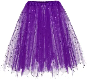 Black Tulle Skirt for Women Womens Tulle Tutu Long Skirt High Waist Knee Length Skirts for Women Tulle Skirts for Women