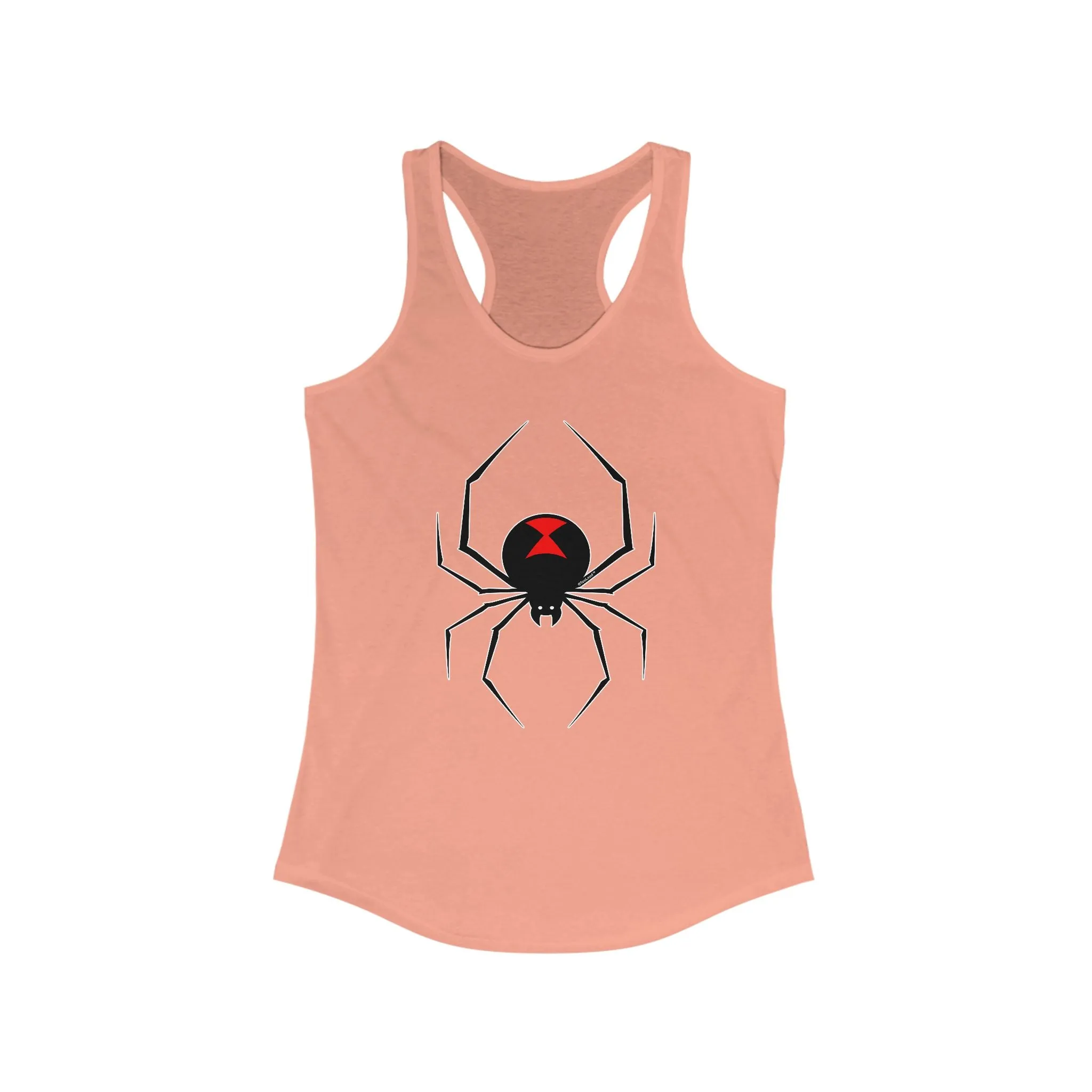Black Widow Spider Graphic Women's Racerback Tank Top by TOOLOUD