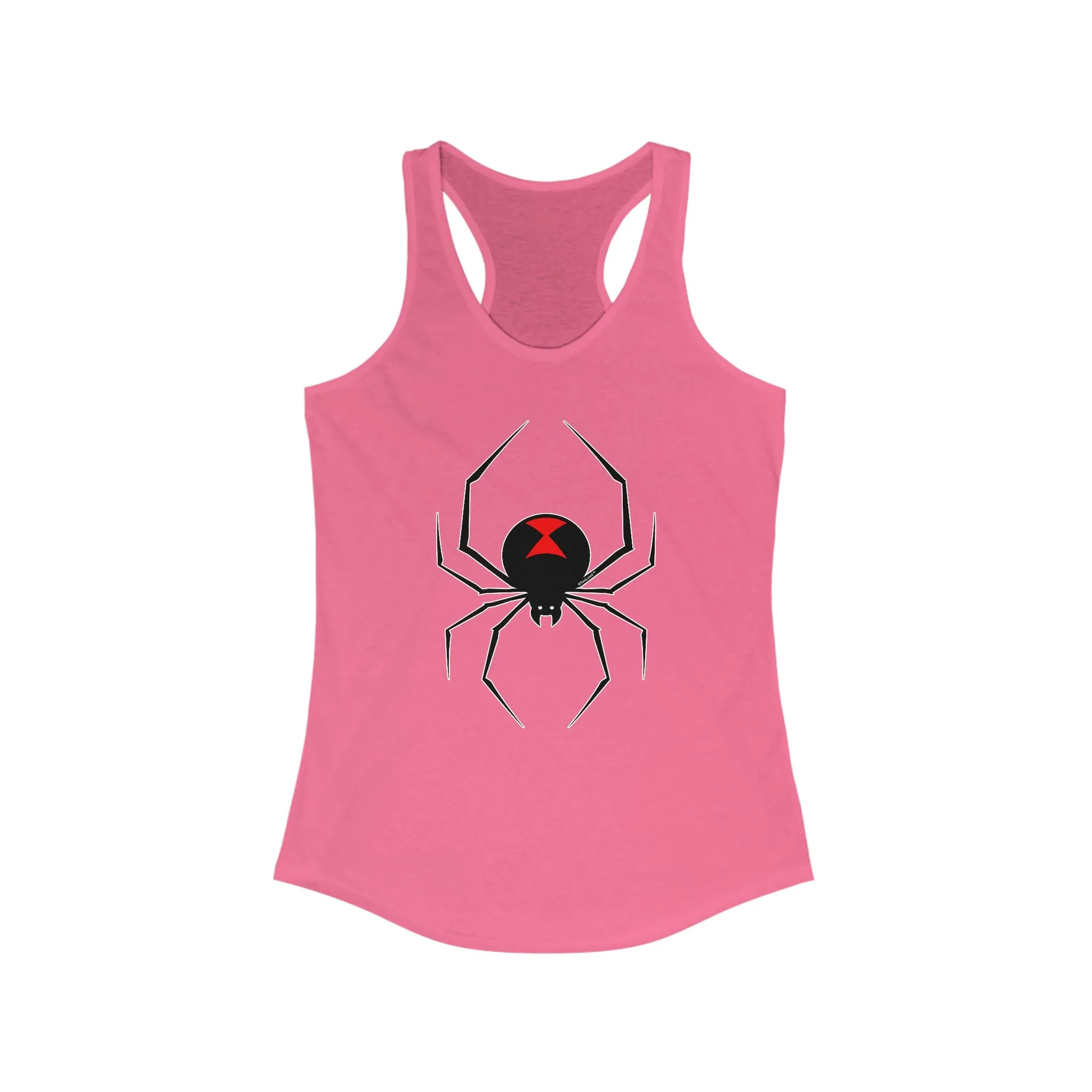 Black Widow Spider Graphic Women's Racerback Tank Top by TOOLOUD