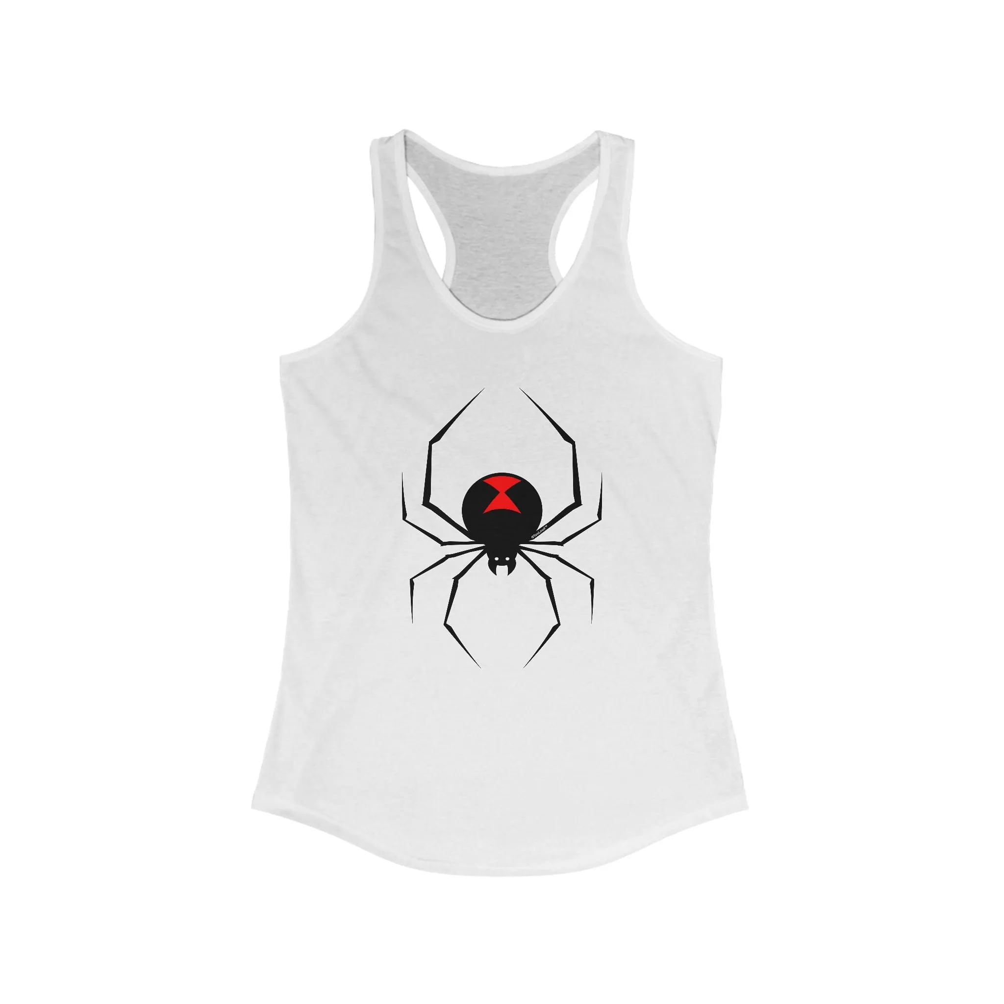 Black Widow Spider Graphic Women's Racerback Tank Top by TOOLOUD