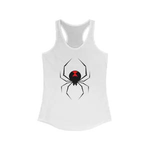 Black Widow Spider Graphic Women's Racerback Tank Top by TOOLOUD