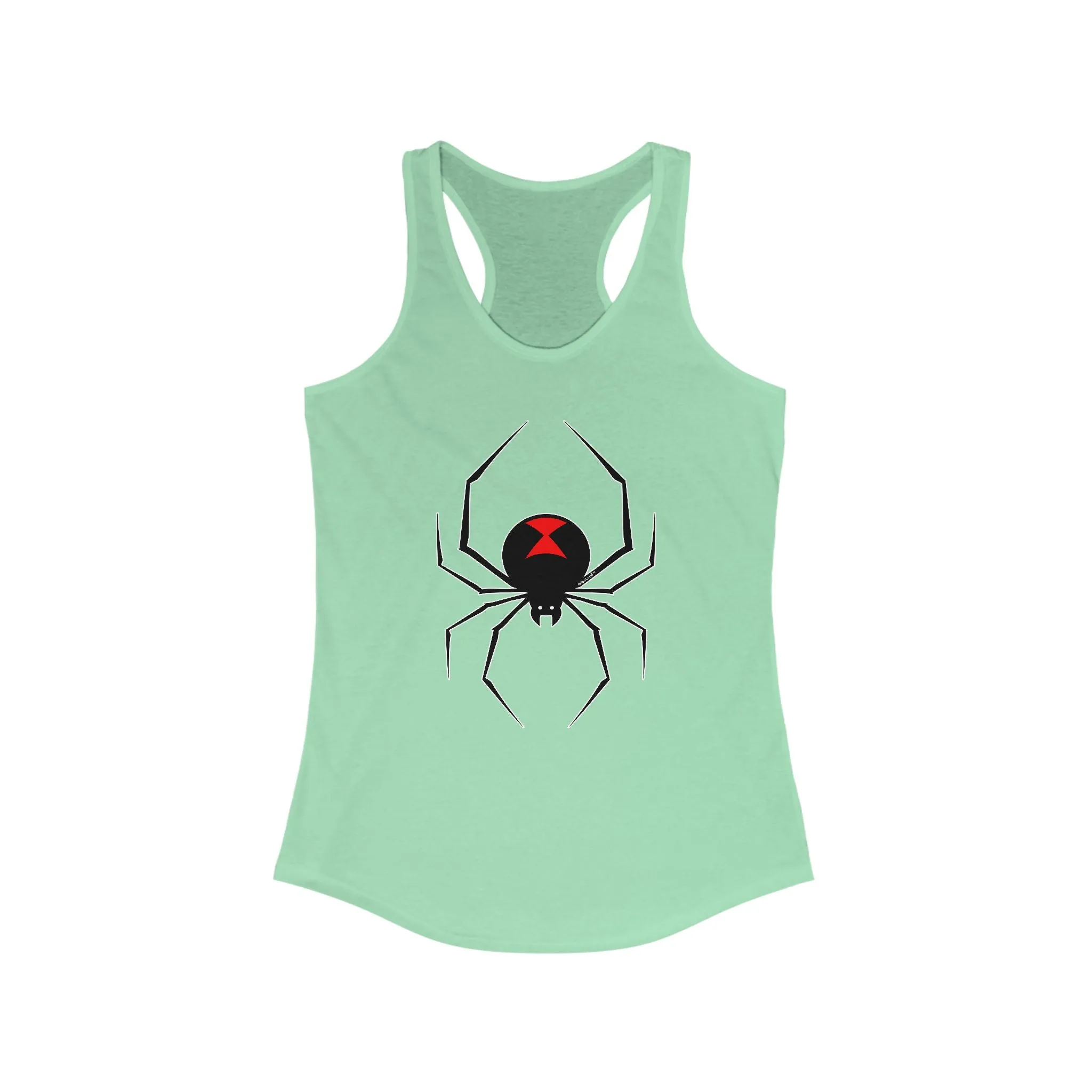 Black Widow Spider Graphic Women's Racerback Tank Top by TOOLOUD