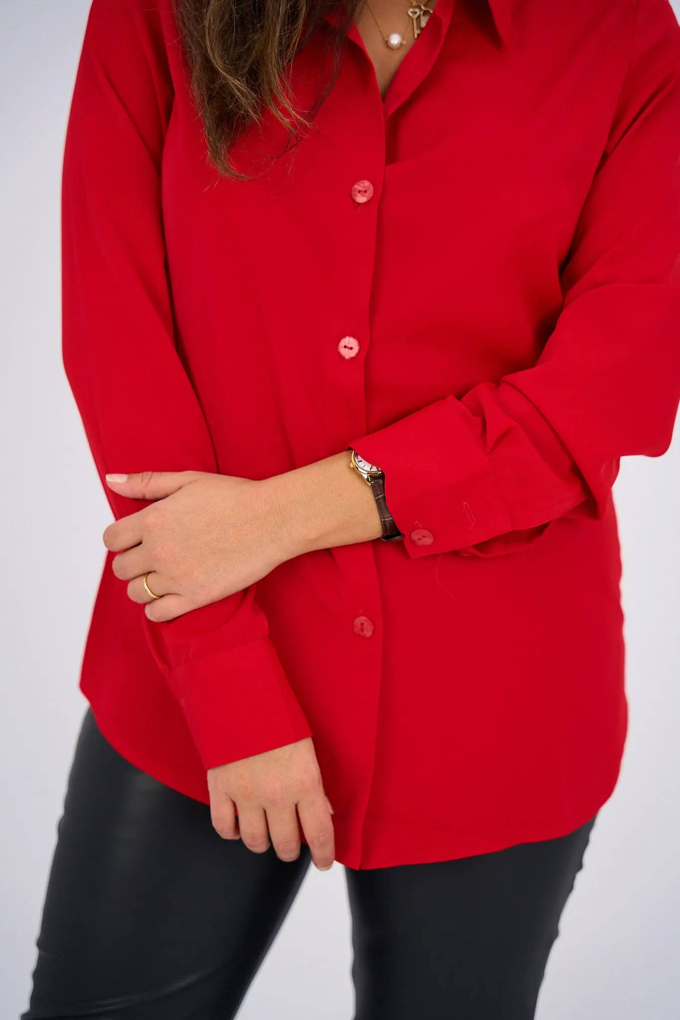 Bold Red Basic Shirt