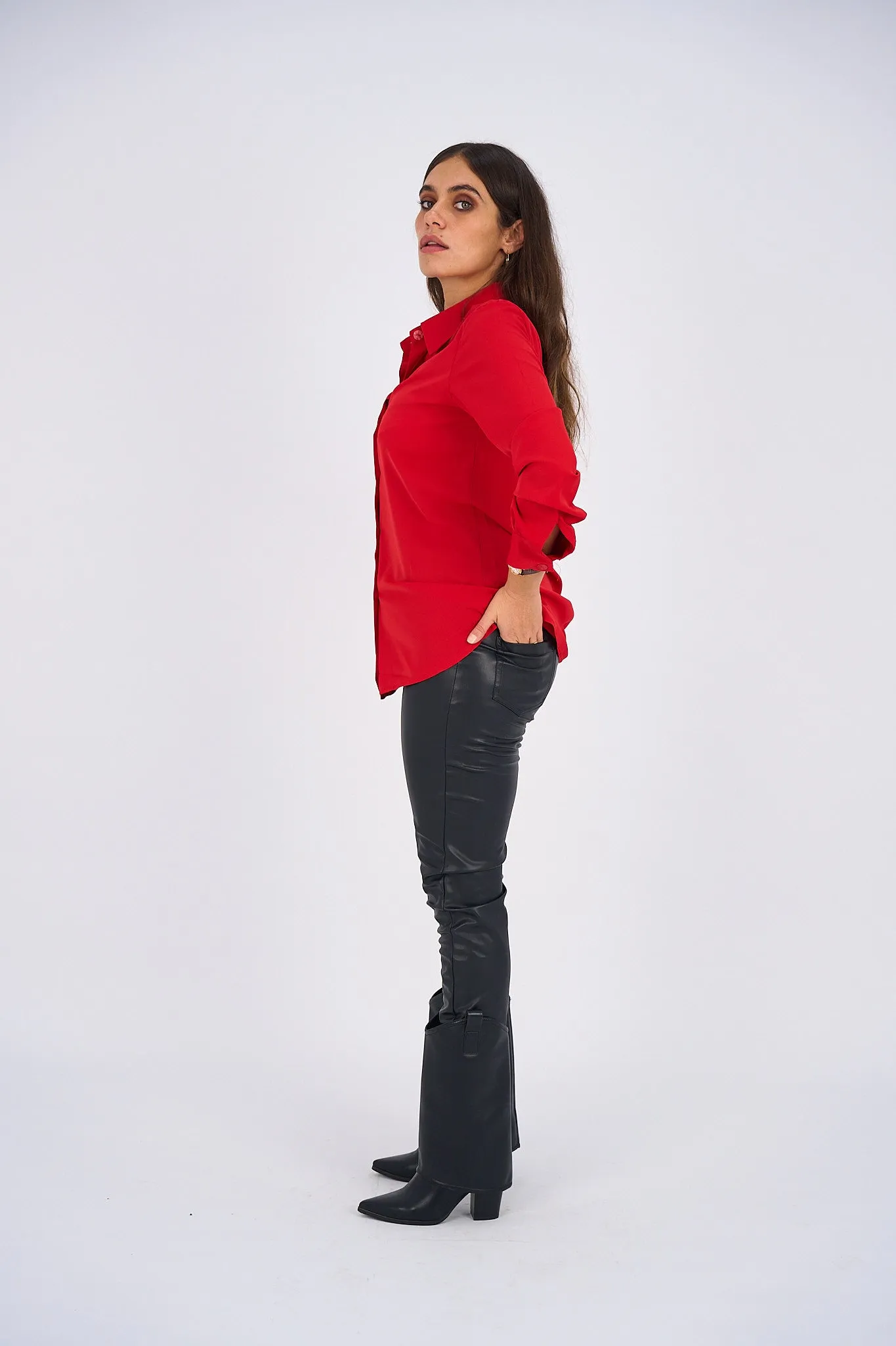 Bold Red Basic Shirt