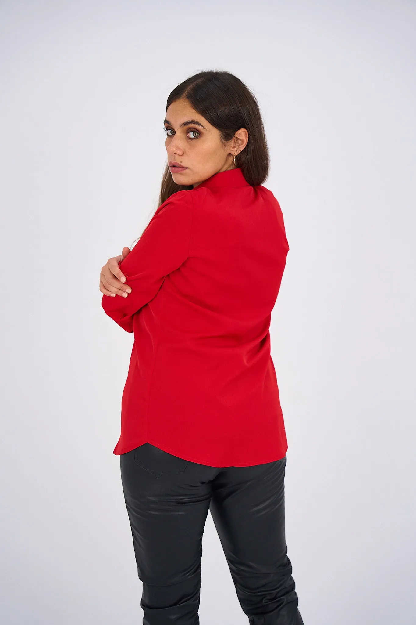 Bold Red Basic Shirt