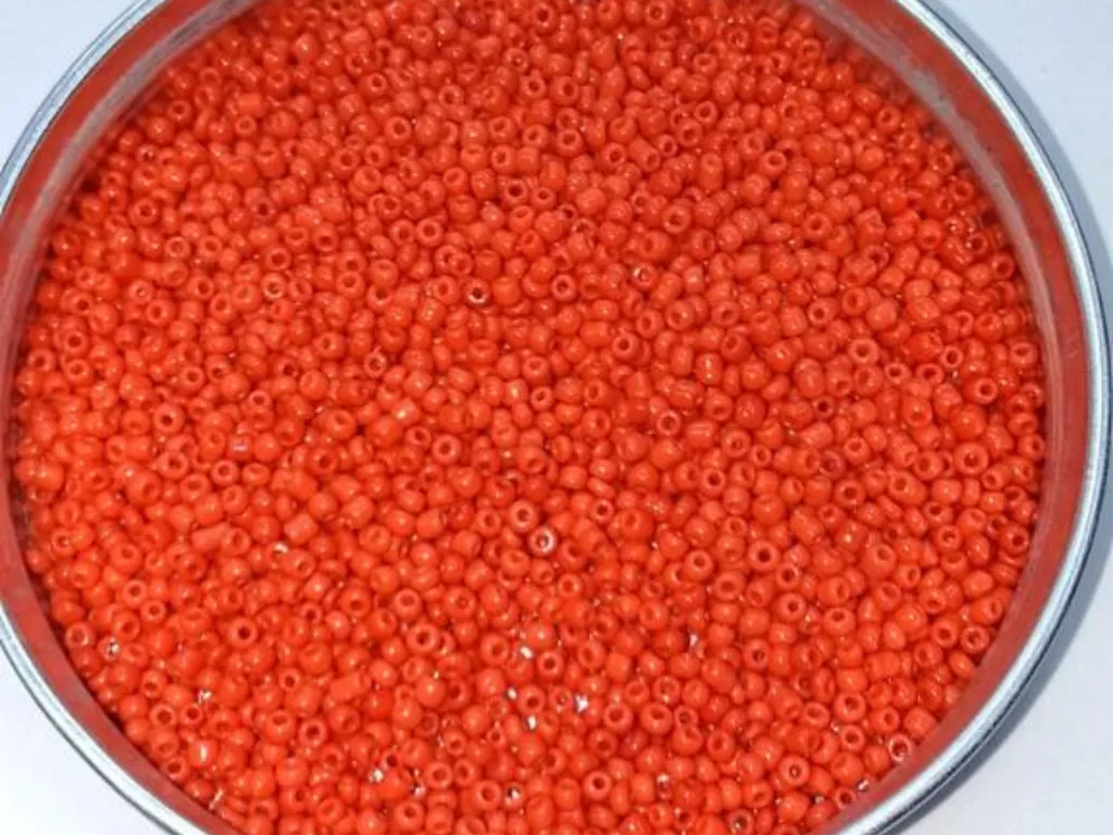 Bright Orange Round Rocaille Glass Seed Beads- 2 mm (Wholesale)
