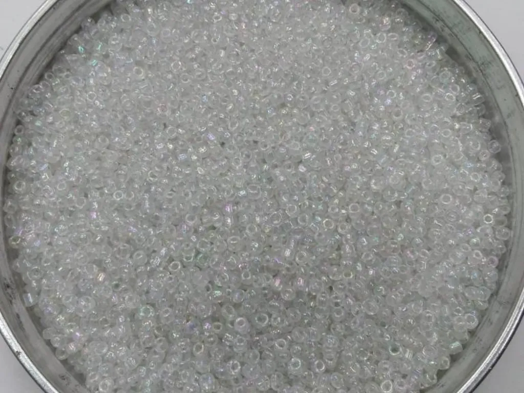 Bright White Transparent Round Rocaille Glass Seed Beads- 2 mm (Wholesale)