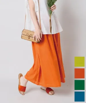 Colored cotton skirt pants 25S004