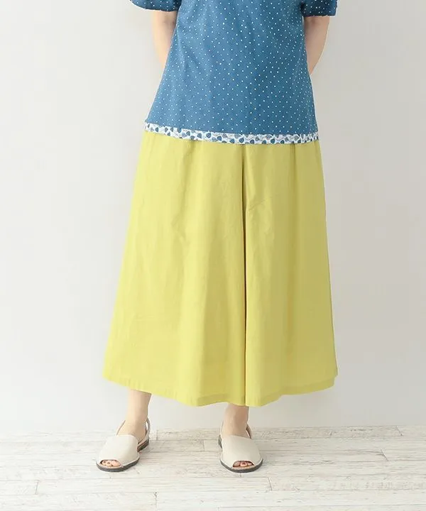 Colored cotton skirt pants 25S004