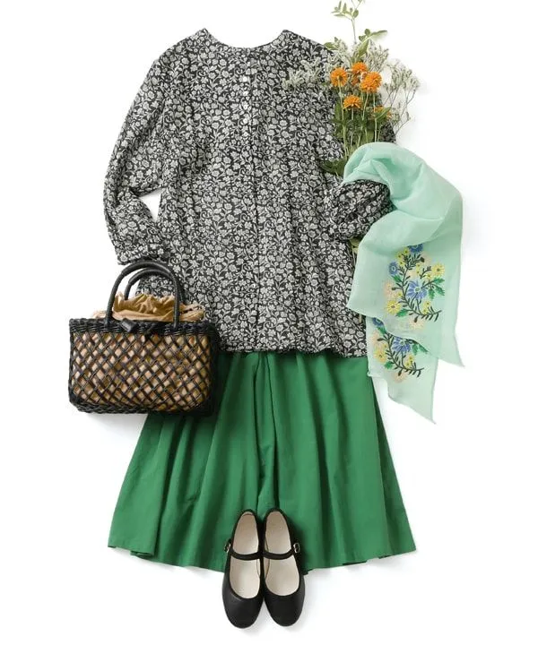 Colored cotton skirt pants 25S004