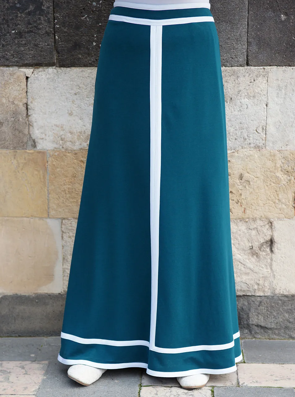 Contrast Trim Jersey Skirt