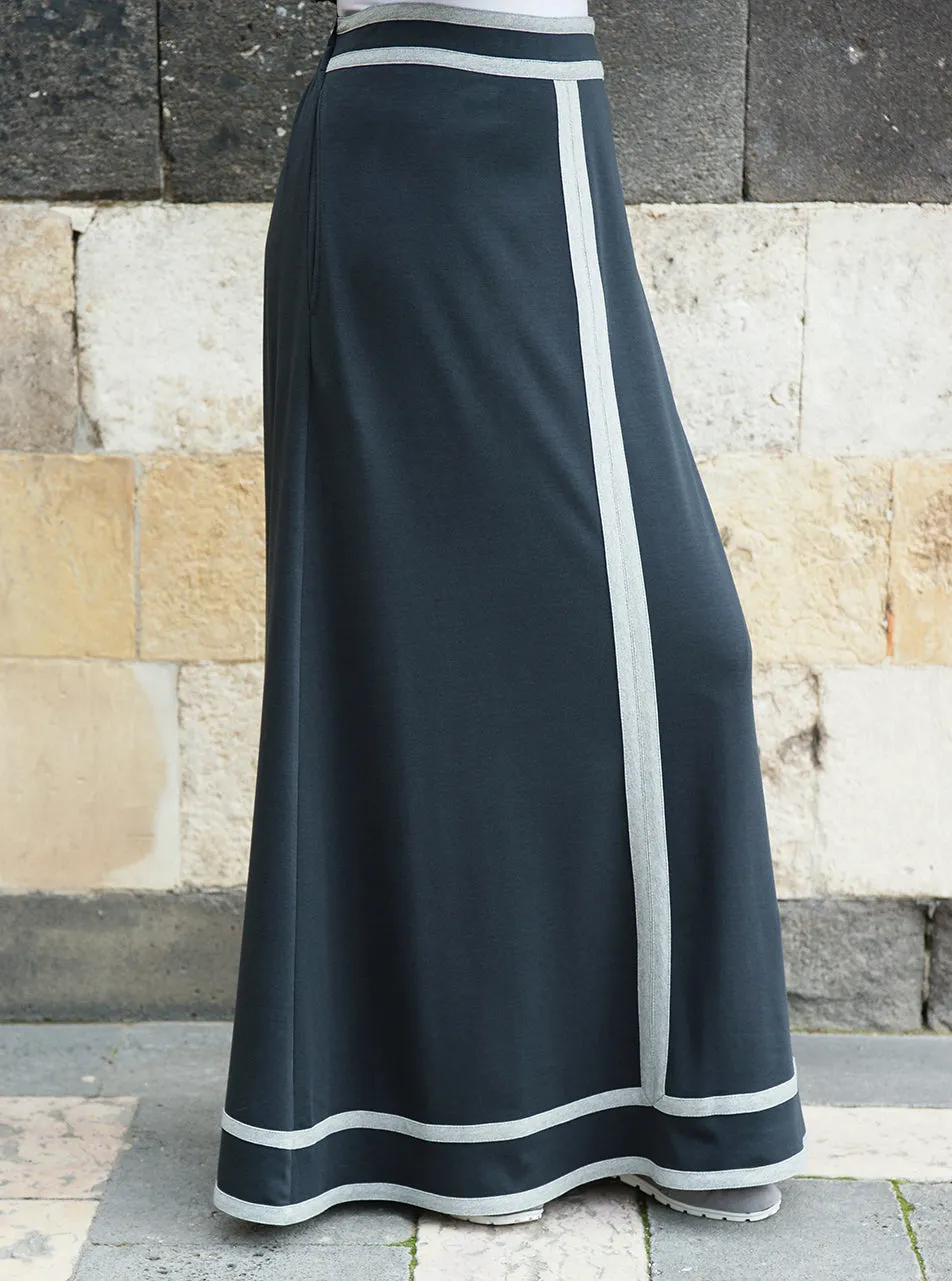Contrast Trim Jersey Skirt