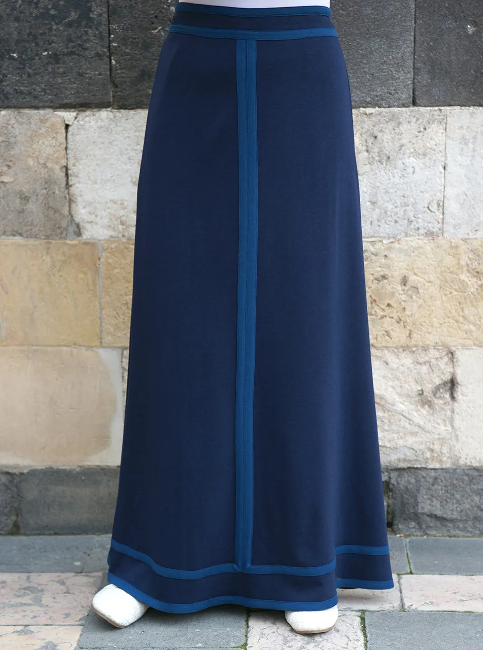 Contrast Trim Jersey Skirt