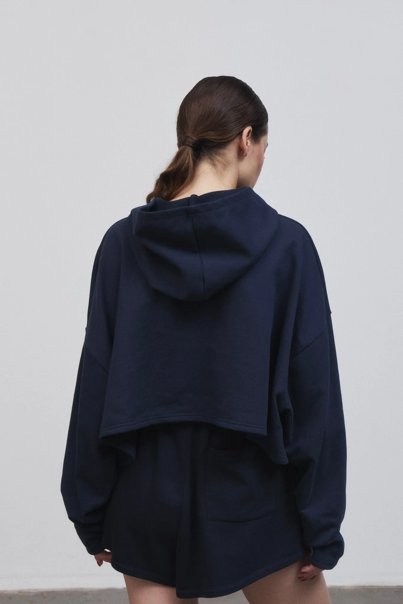 CROPPED HOODIE  in ROYAL BLUE