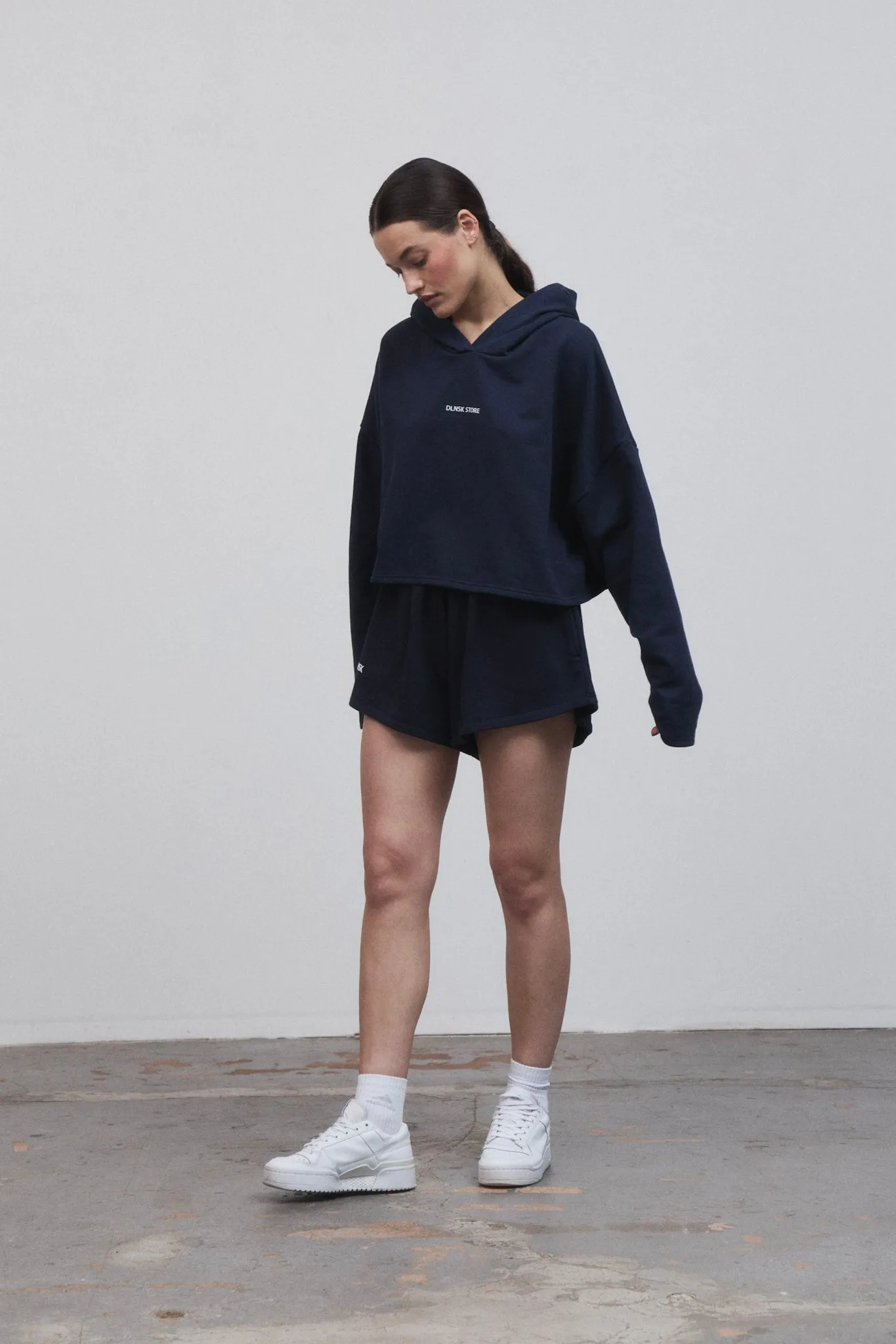 CROPPED HOODIE  in ROYAL BLUE