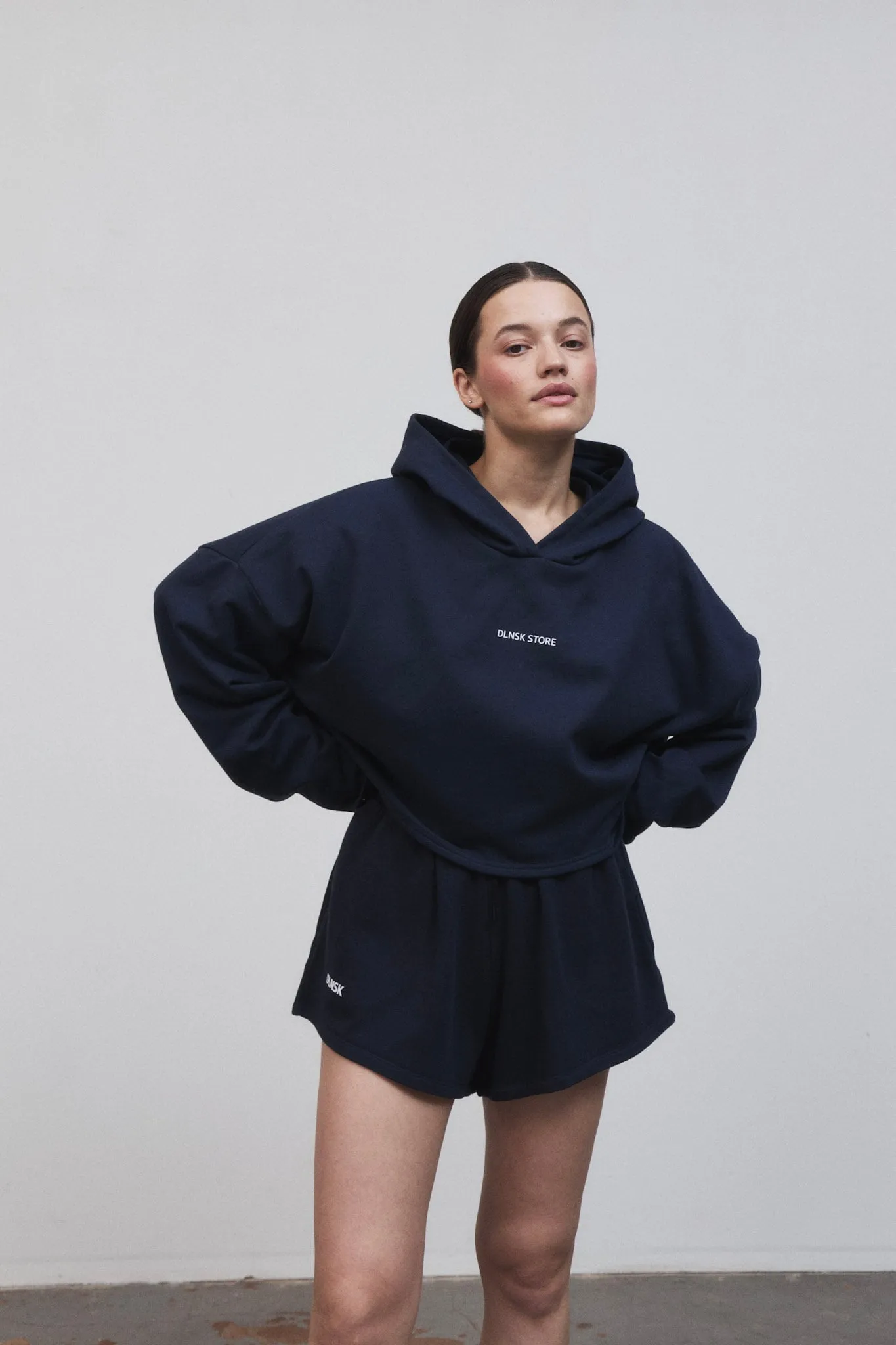 CROPPED HOODIE  in ROYAL BLUE