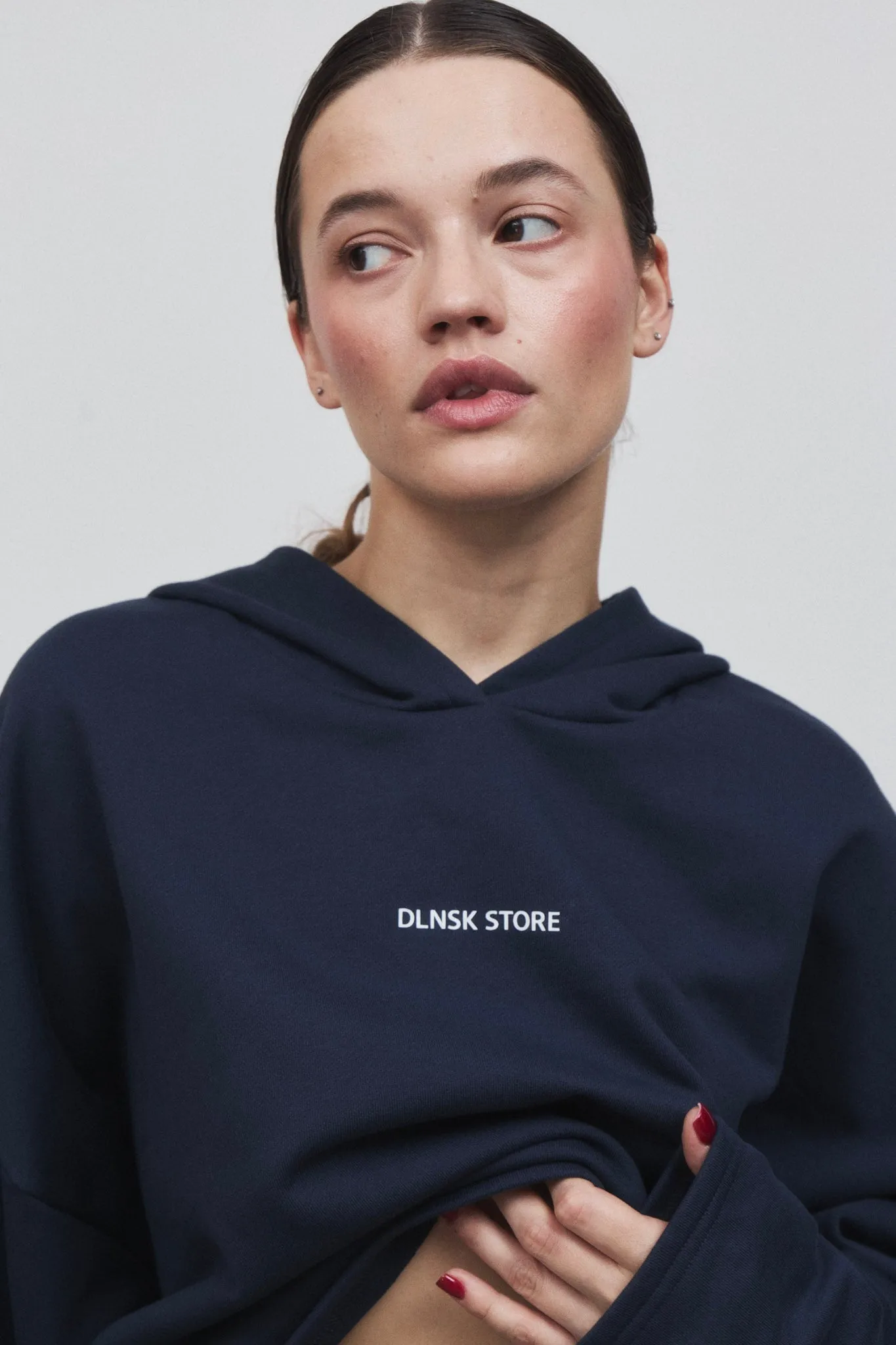CROPPED HOODIE  in ROYAL BLUE