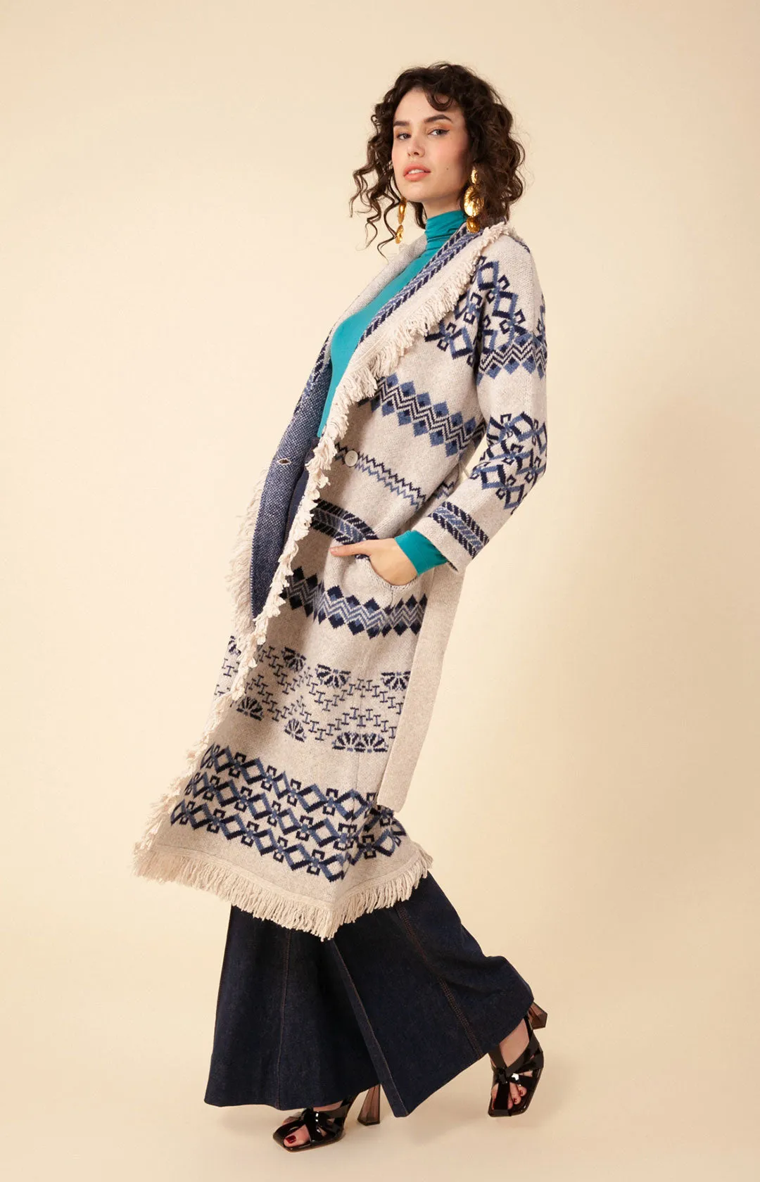 Diane Midi Jacquard Sweater