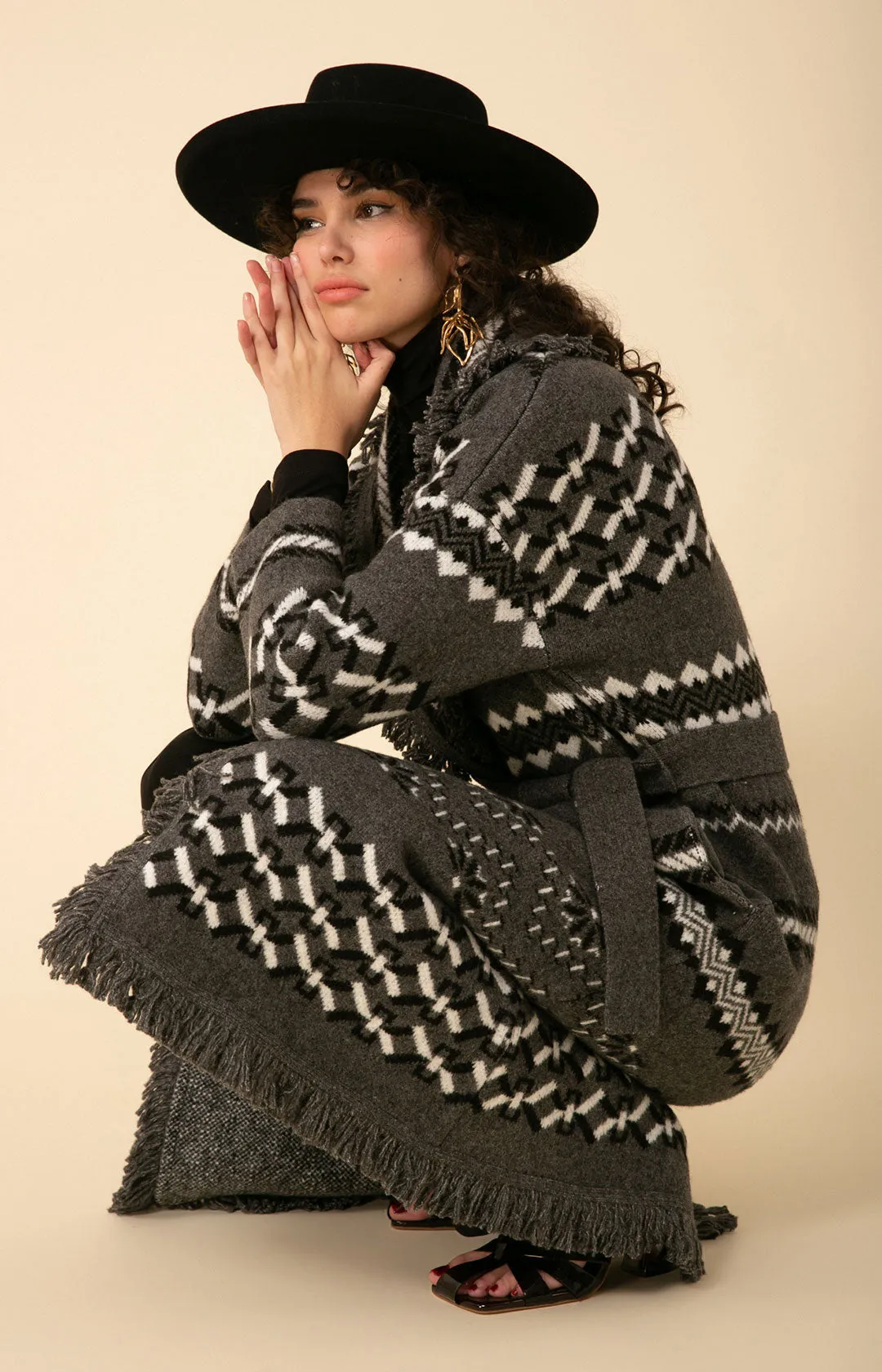 Diane Midi Jacquard Sweater