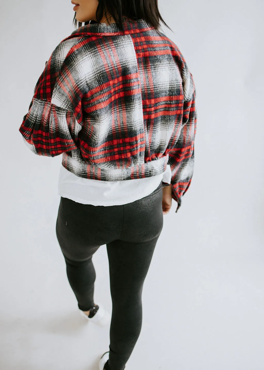 Enzo Cropped Plaid Shacket