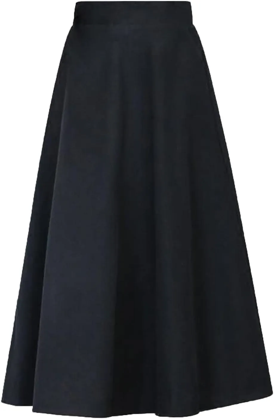 Full Bed Skirt Womens Winter Vintage High Elastic Waist A Line Pleated Wool Midi Skirt Lady Skirt Ballet Skirts