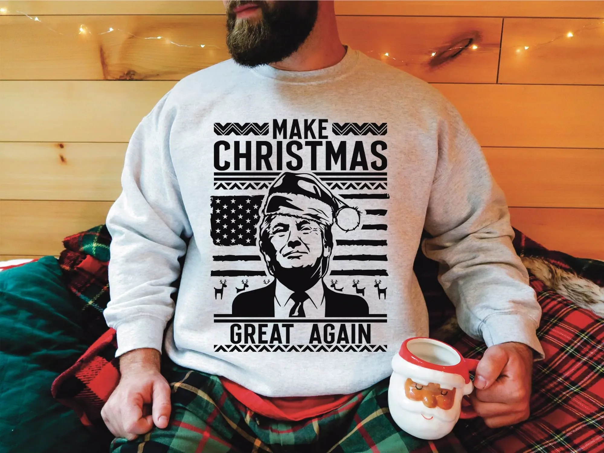 Funny Political Joe Biden Donald Trump Christmas Ugly Sweaters