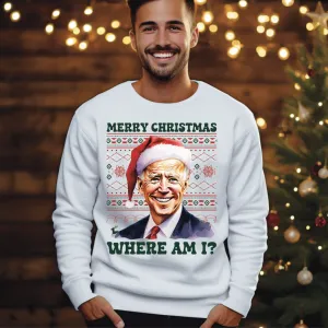 Funny Political Joe Biden Donald Trump Christmas Ugly Sweaters