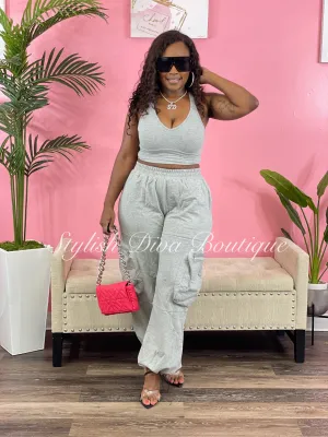Genie 2pc Pant Set (Heather Grey)