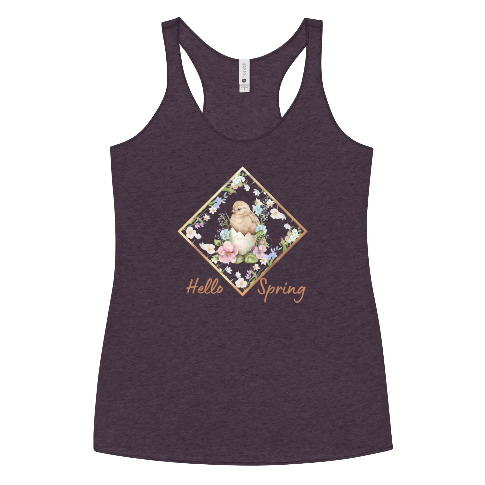 Hello Spring Chicken Women's Racerback Tank