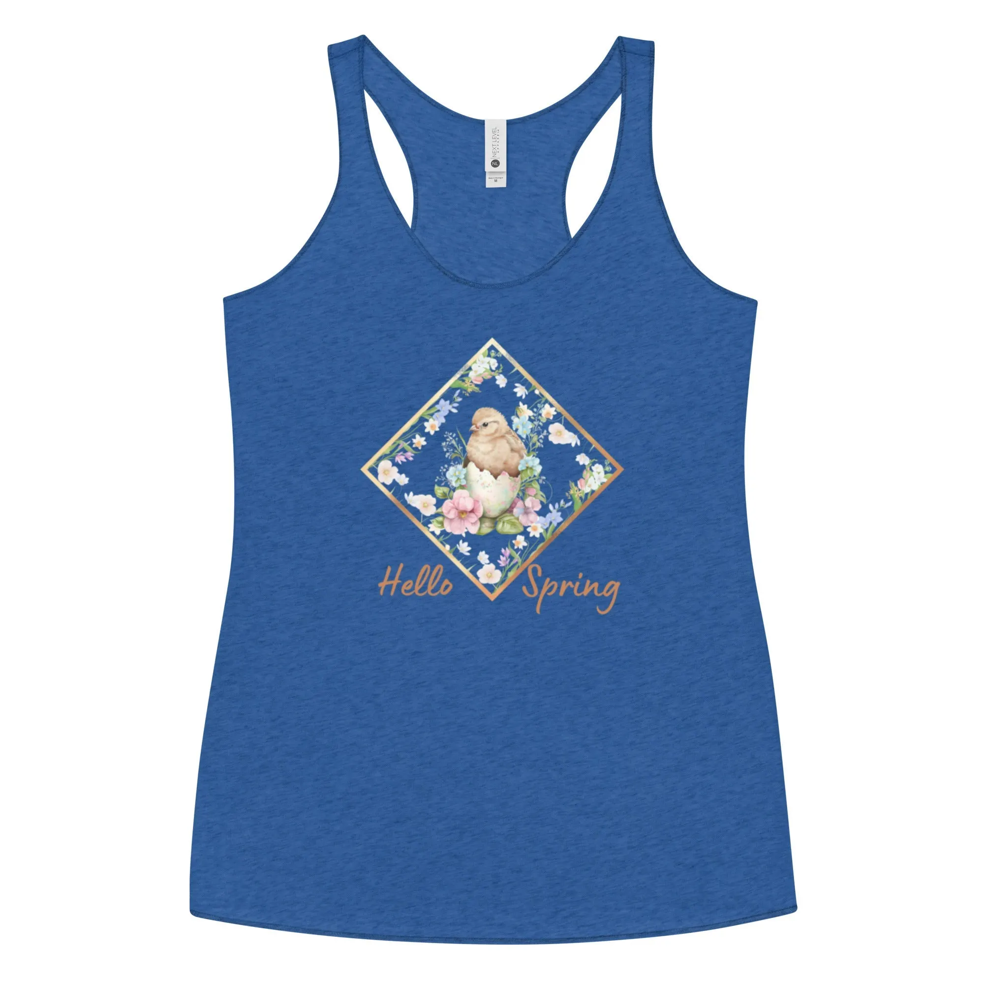 Hello Spring Chicken Women's Racerback Tank