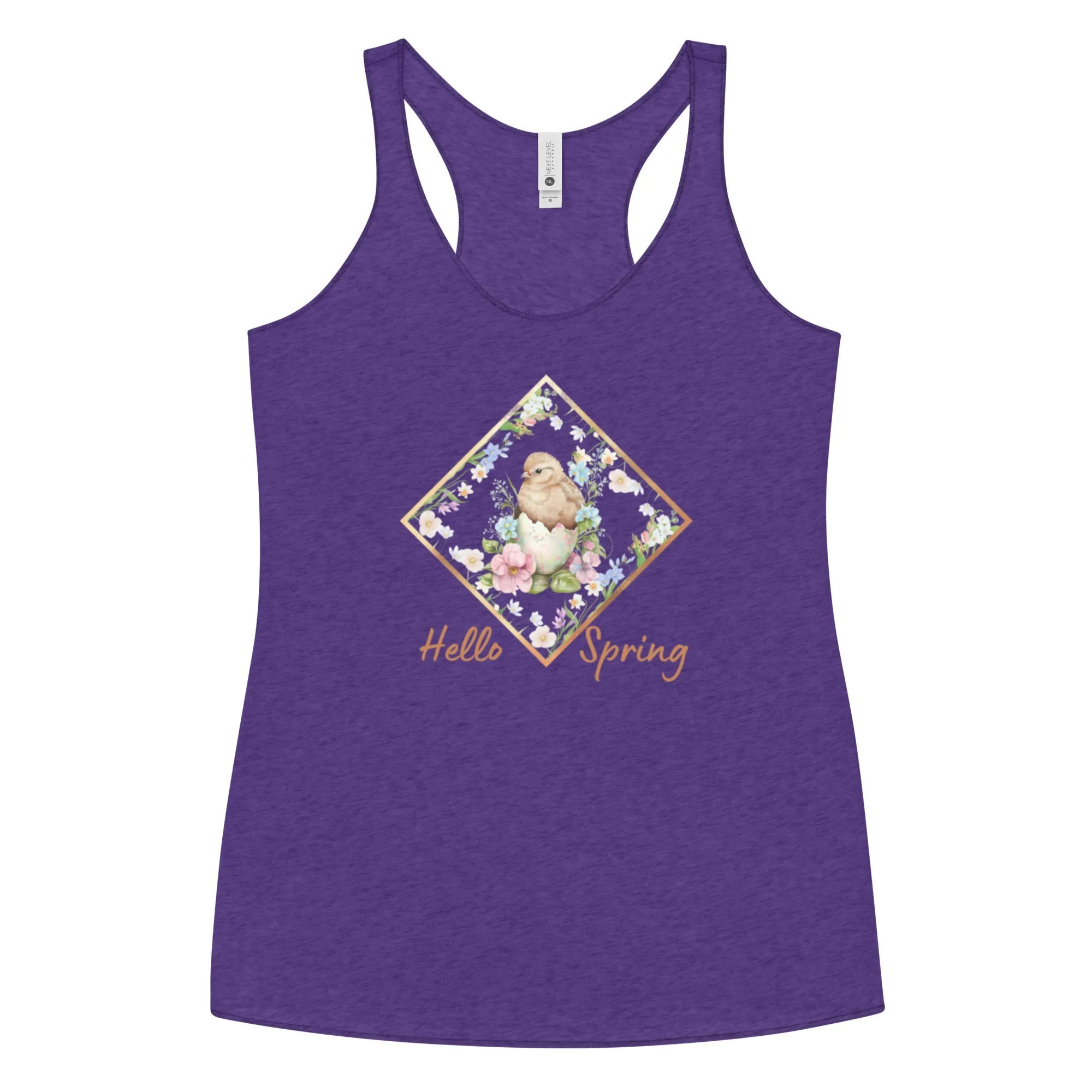Hello Spring Chicken Women's Racerback Tank