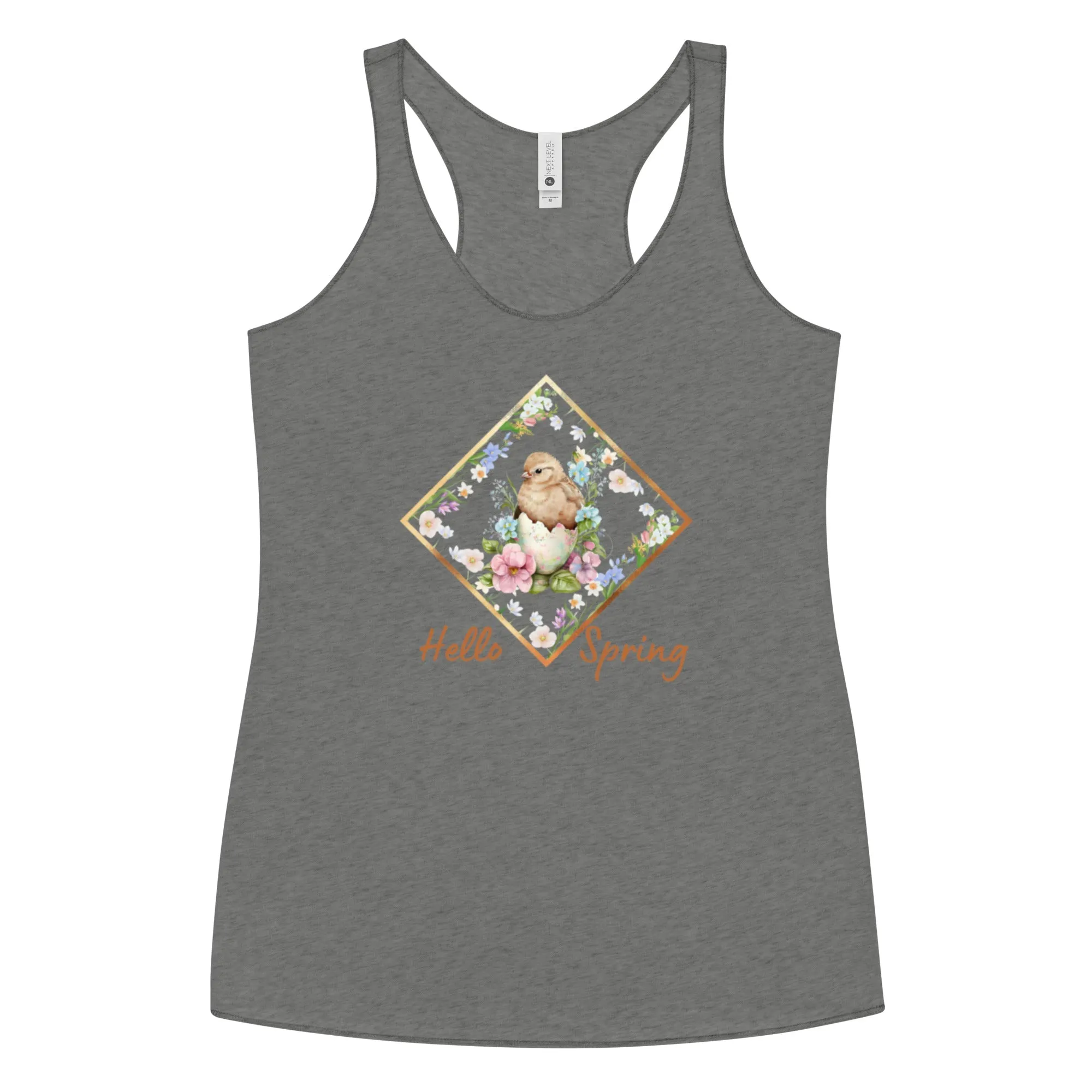 Hello Spring Chicken Women's Racerback Tank