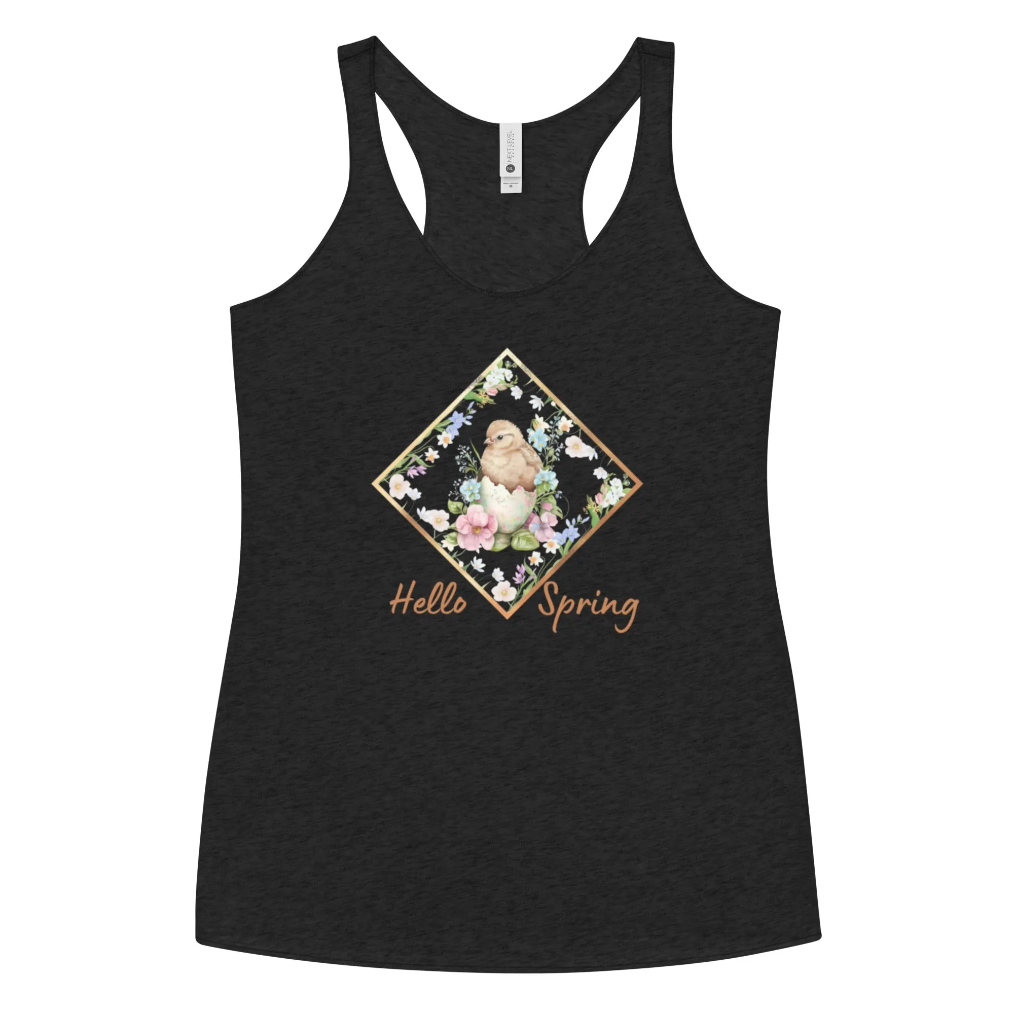 Hello Spring Chicken Women's Racerback Tank