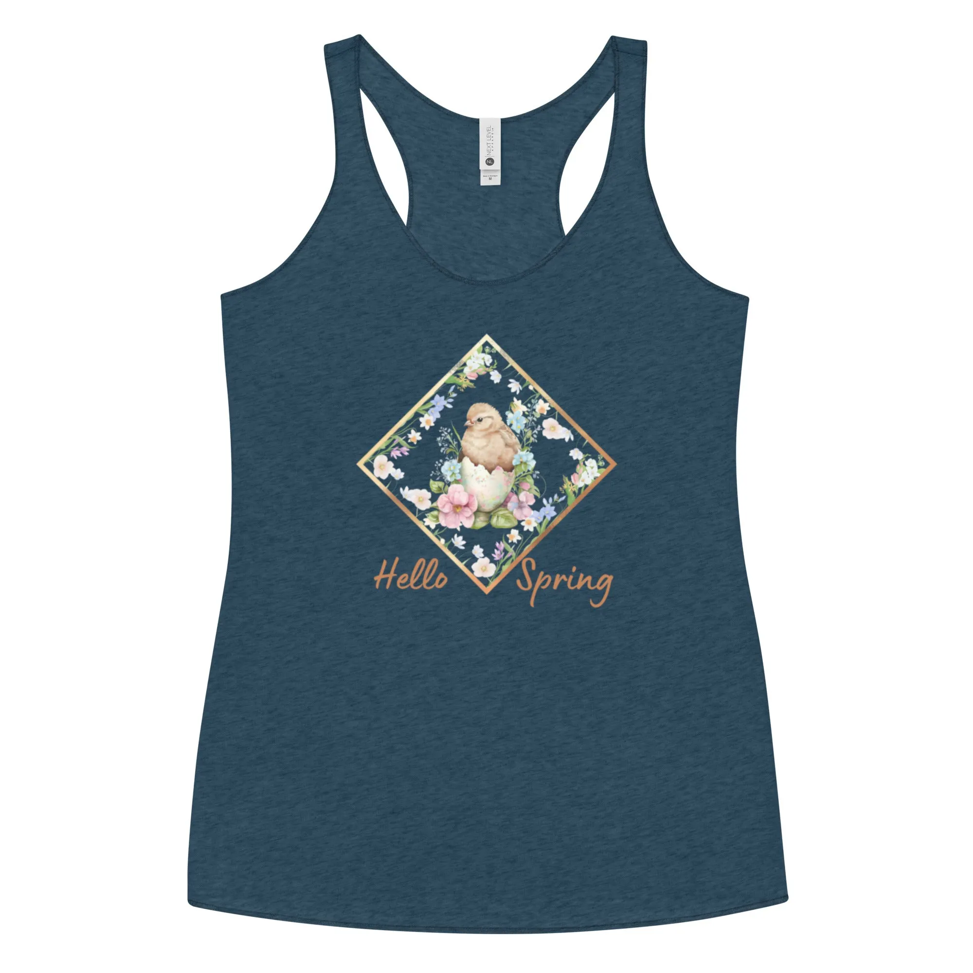 Hello Spring Chicken Women's Racerback Tank