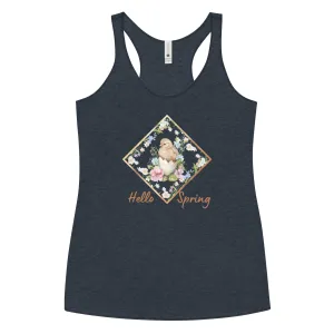 Hello Spring Chicken Women's Racerback Tank