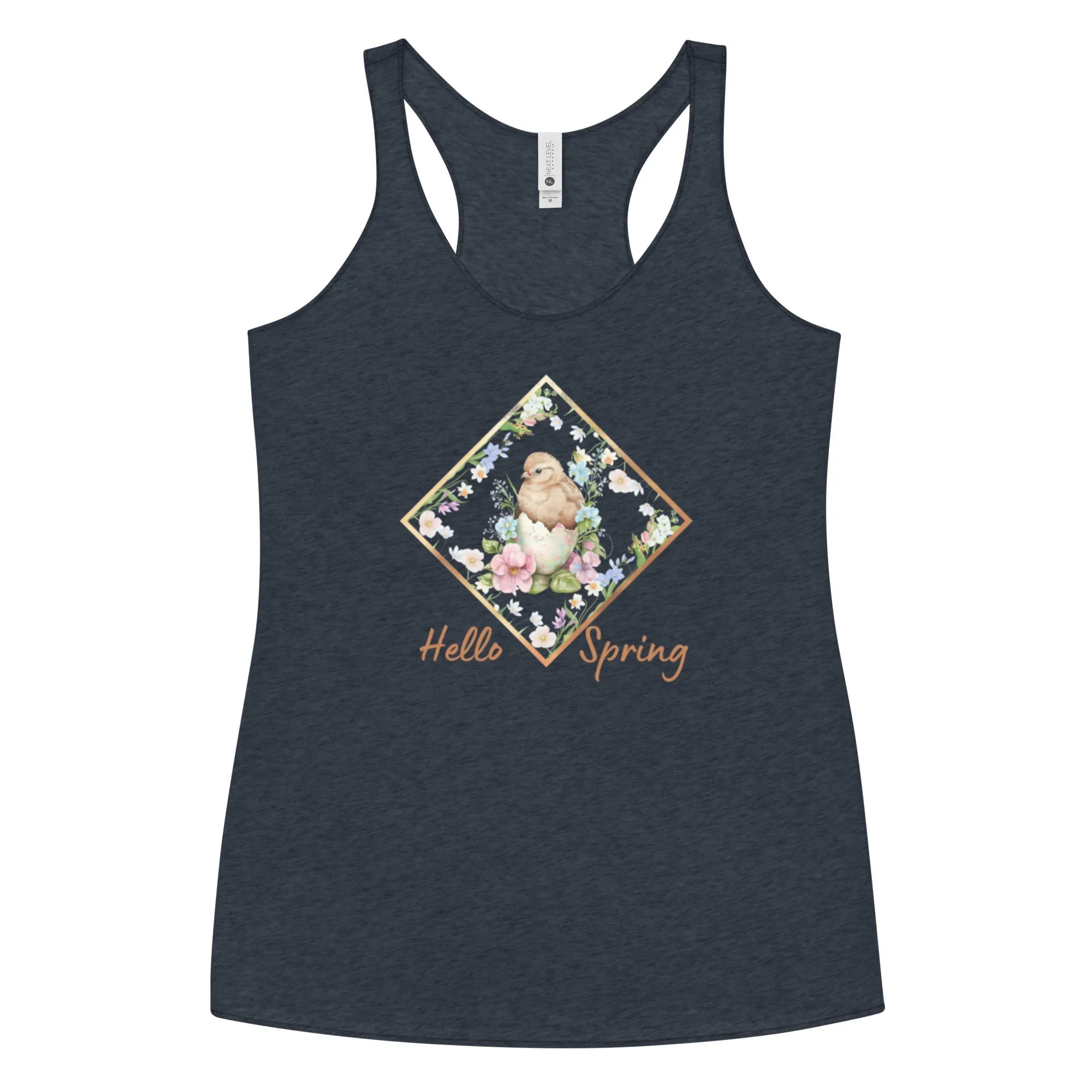 Hello Spring Chicken Women's Racerback Tank
