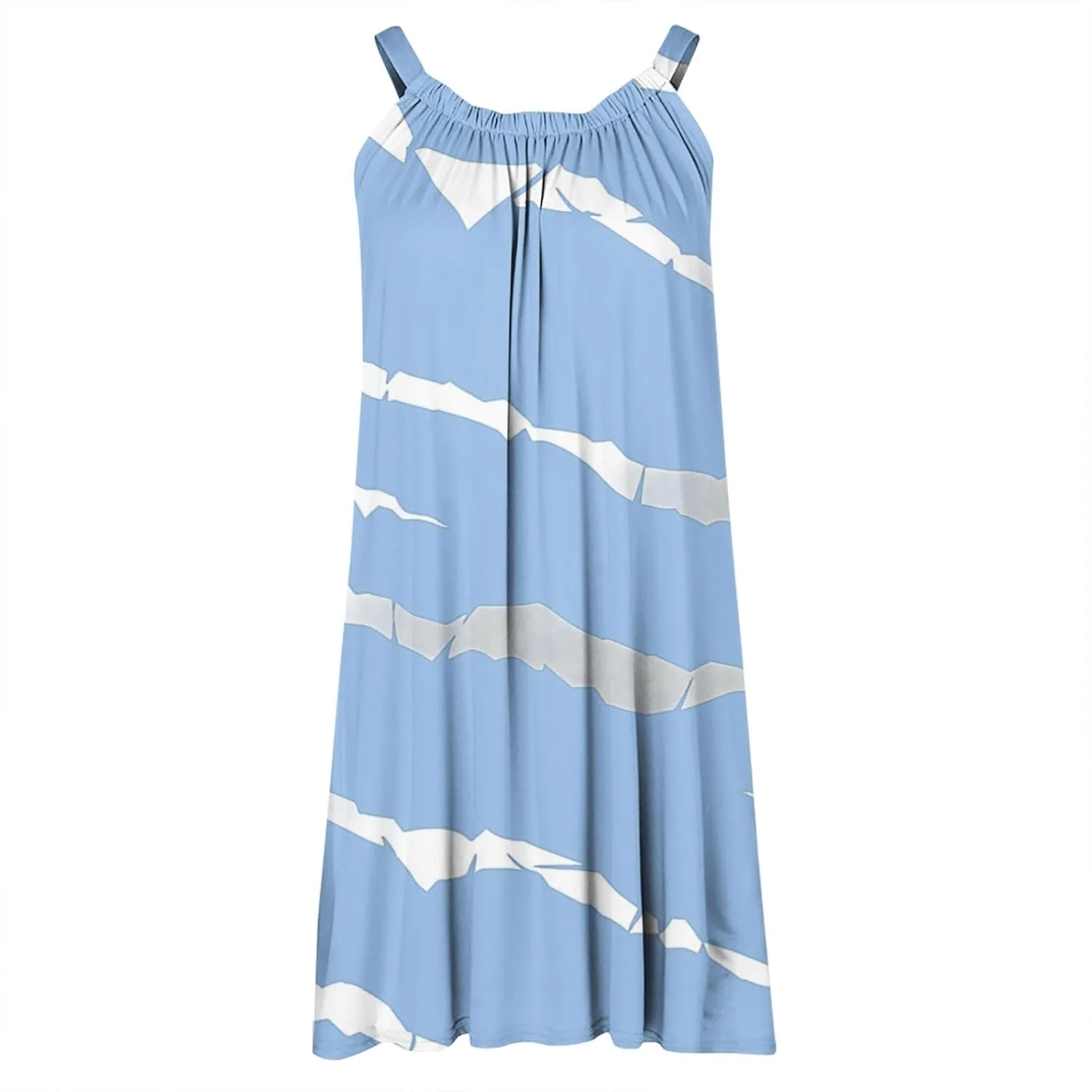 hlysgo Summer Dresses for Women 2025 Casual Sleeveless Beach Coverup Sundress Trendy Stripes Print A-Line Flowy Mini Dress