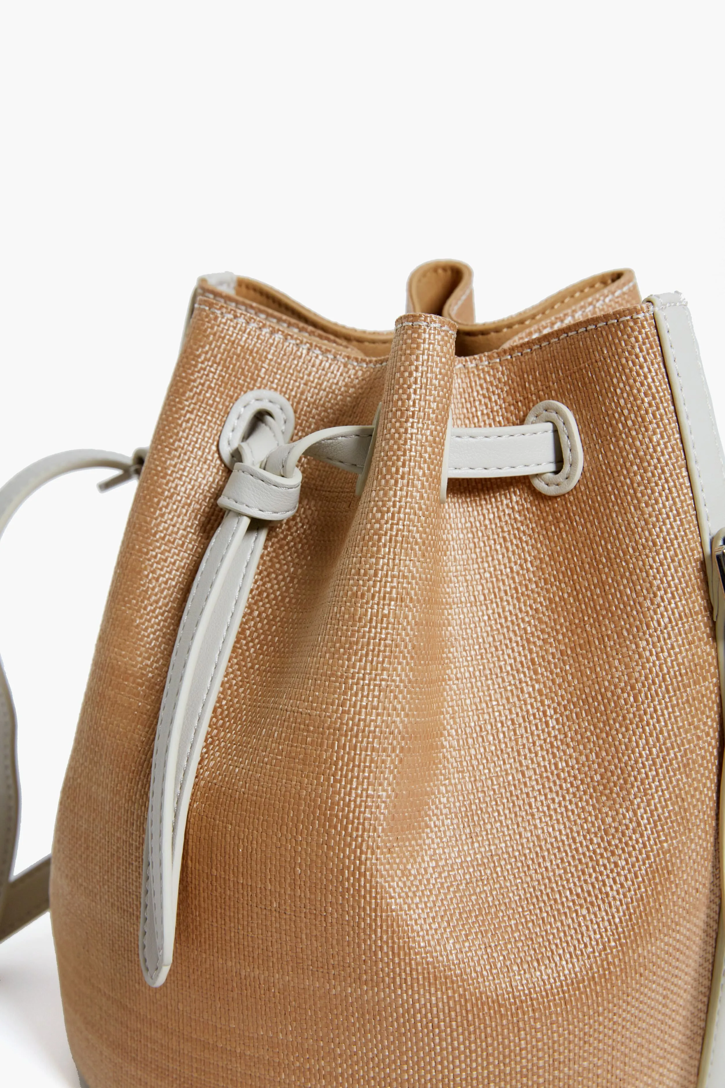 Ivory Club Mini Raffia Bag