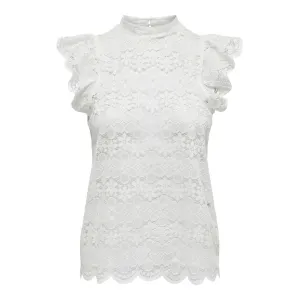 Jacqueline De Yong Cream Polyester Tops & T-Shirt