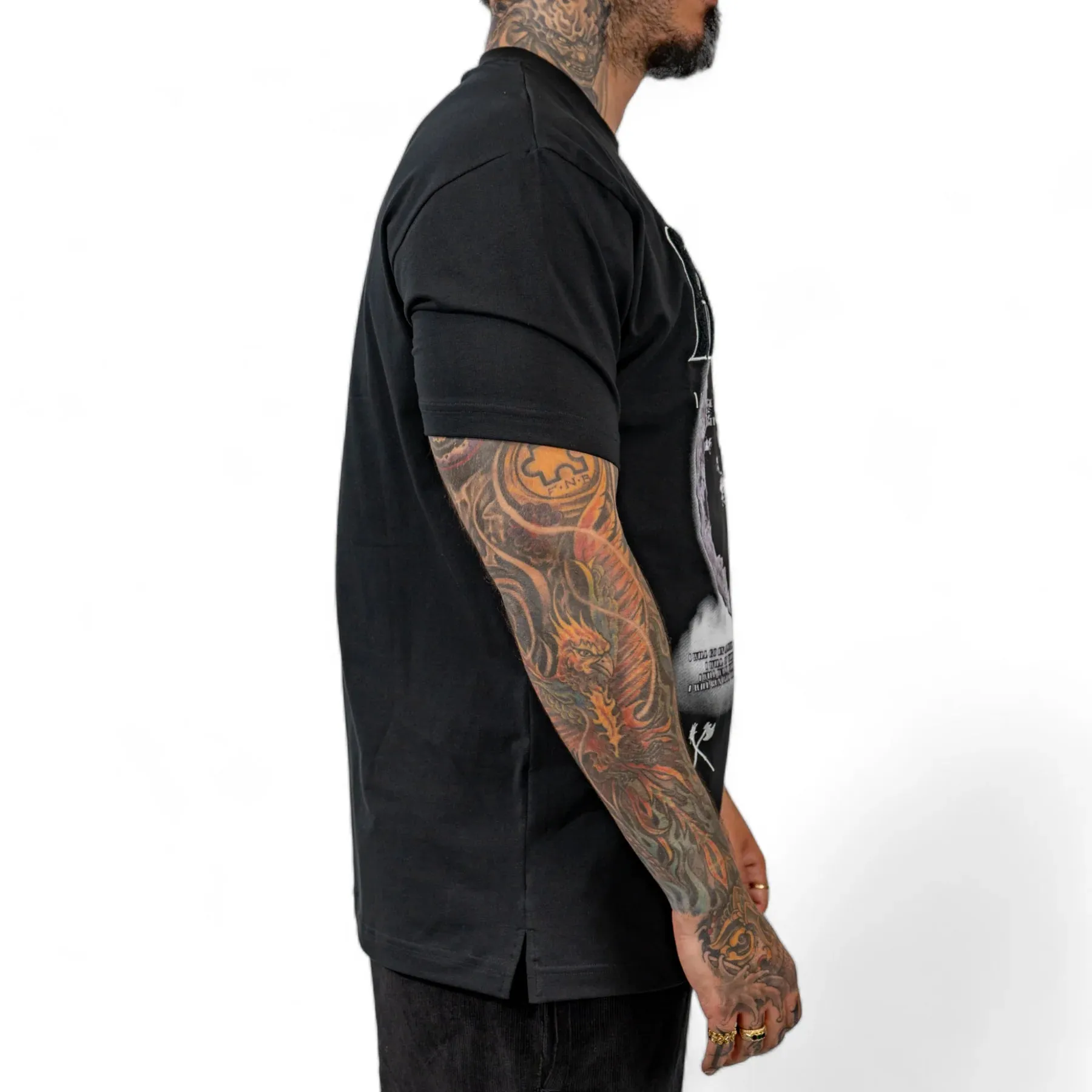 Juren 'Alpha Wolf' Chenille T-Shirt (Black)