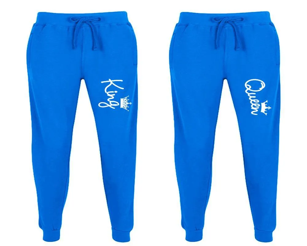 King & Queen Couple Matching Jogger Pants – Unisex Designed Sweatpants, Sold Separately for Men & Women | Stylish Mix & Match Options