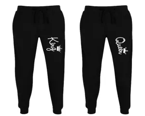 King & Queen Couple Matching Jogger Pants – Unisex Designed Sweatpants, Sold Separately for Men & Women | Stylish Mix & Match Options