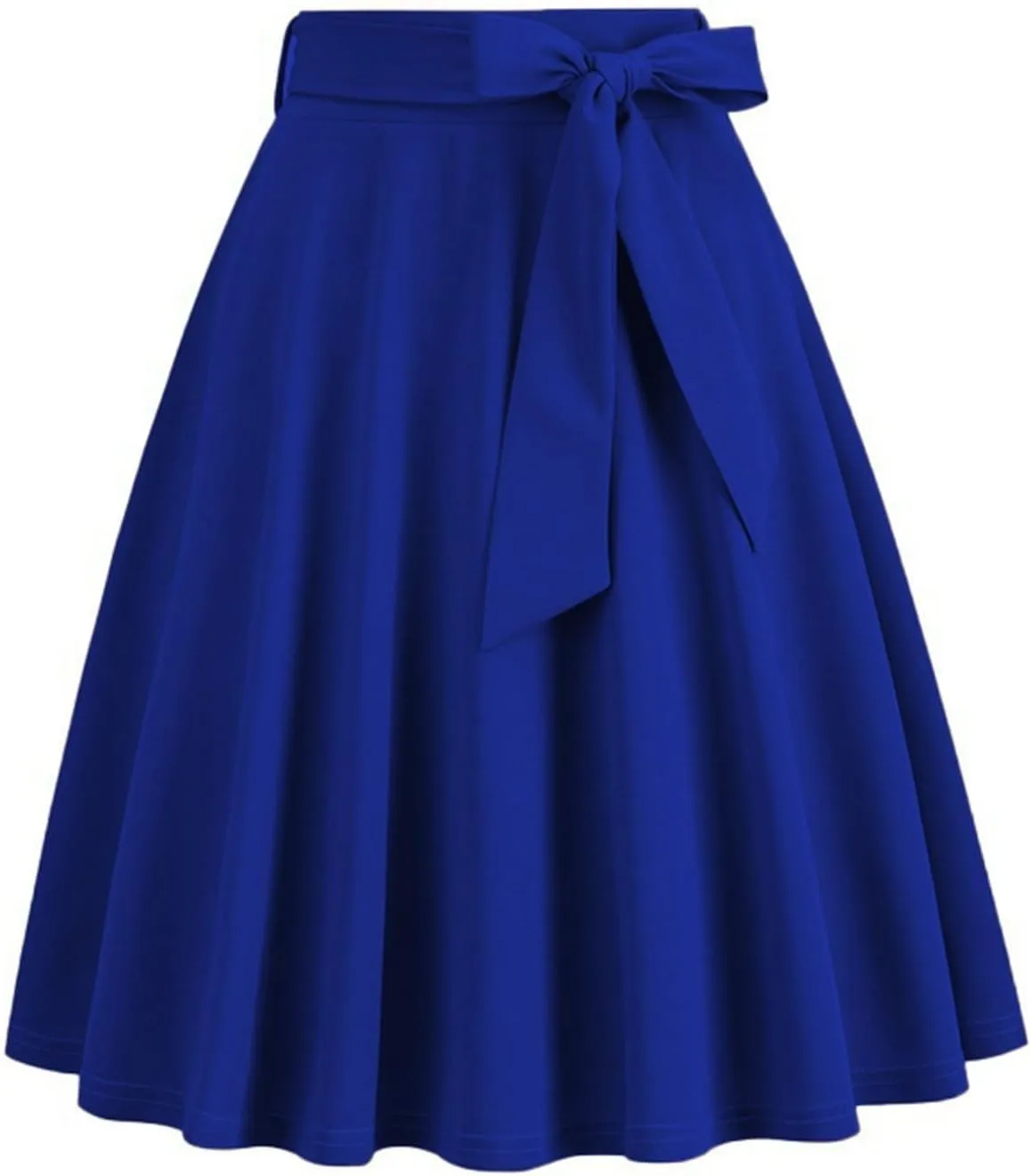 Knee Length Skirts for Women Dressy Casual Comfy Summer Pleated a Line Skirts High Waisted Swing Skater Skirt