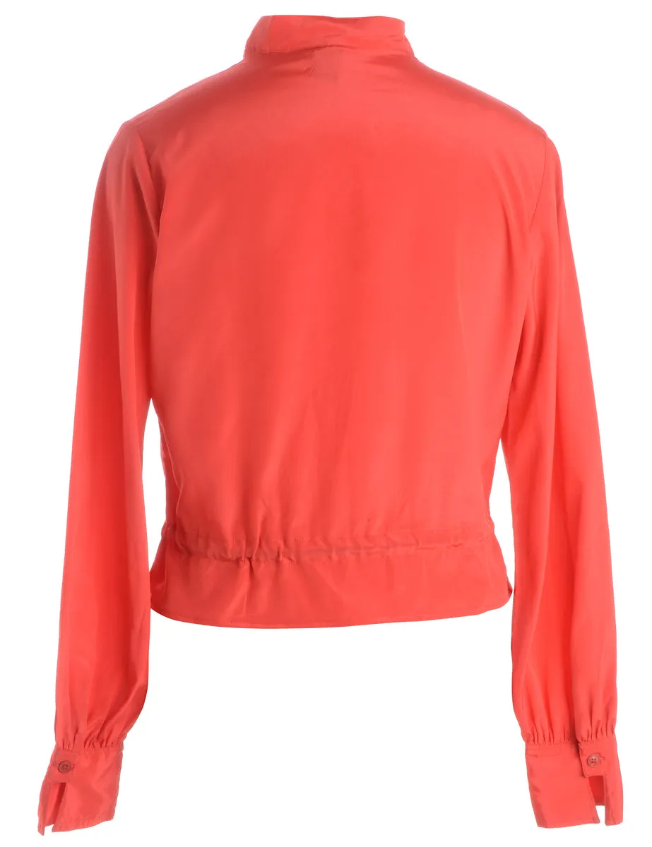 Label Hena Drawstring Hem Bomber