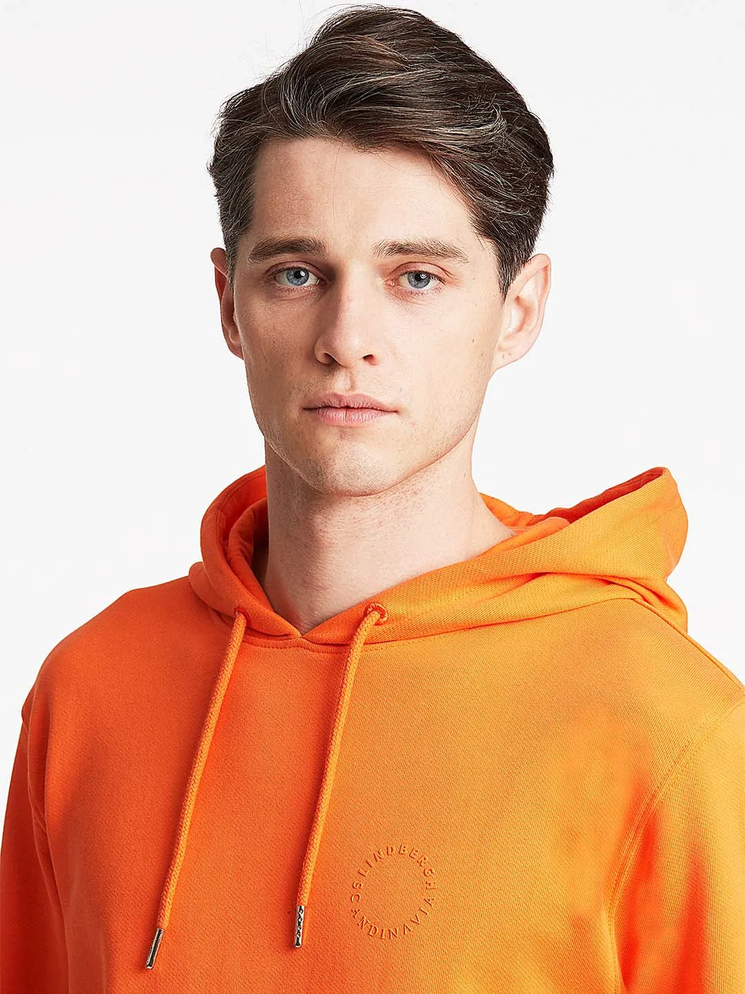 Lindbergh Men Orange Solid Sweatshirt